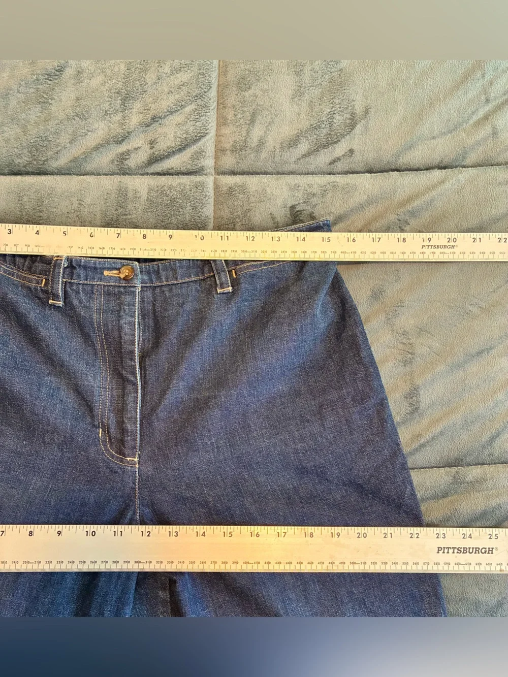 VTG Jones New York Sport 8 💯 Cotton Blue Denim Trouser Jeans Wide Straight Leg